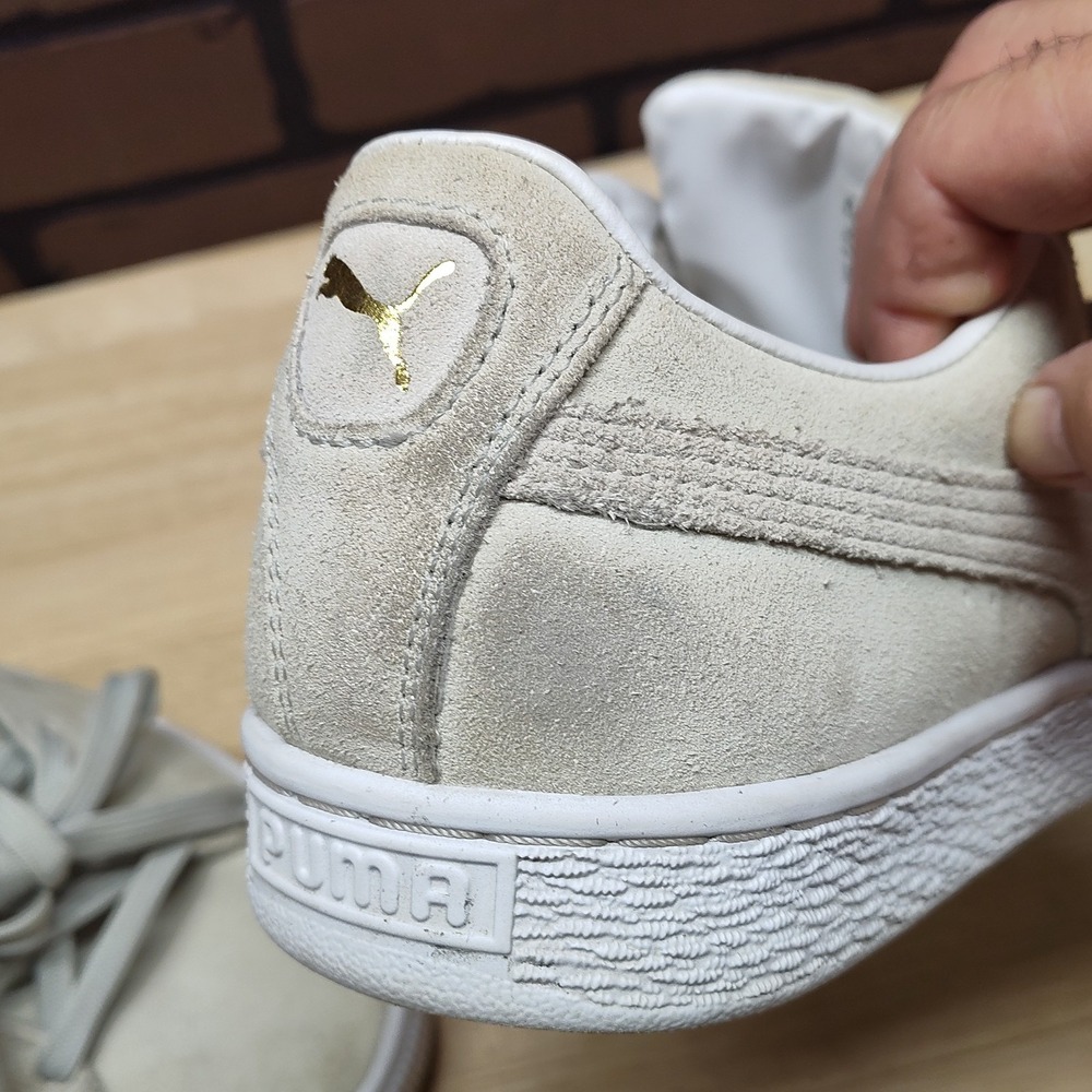 Puma Suede Classic XXI tan Puma White Lace Up Sneakers Men's Size 10.5 - Picture 12 of 16